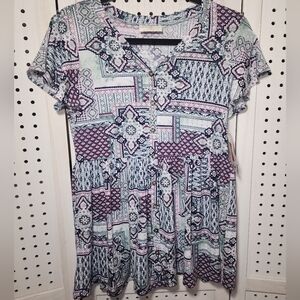 Bobbie Brooks Small Baby Doll Dress Multi Colored Patterned